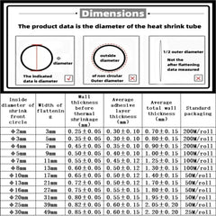 30mm inner diameter - 1-5 meters 4:1 Adhesive heat shrink tube, color heat shrink tube, double wall glued heat shrink tube