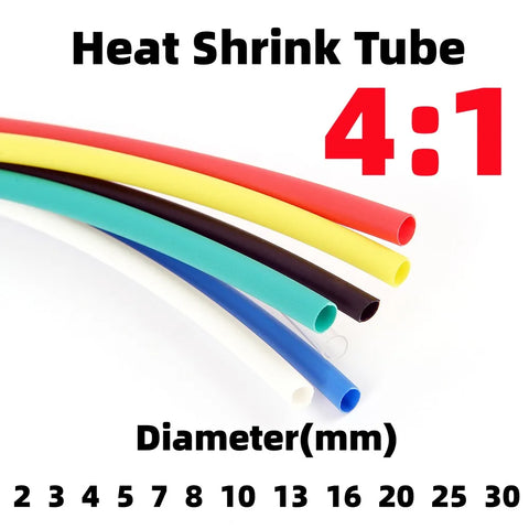 4mm inner diameter - 1-5 meters 4:1 Adhesive heat shrink tube, color heat shrink tube, double wall glued heat shrink tube